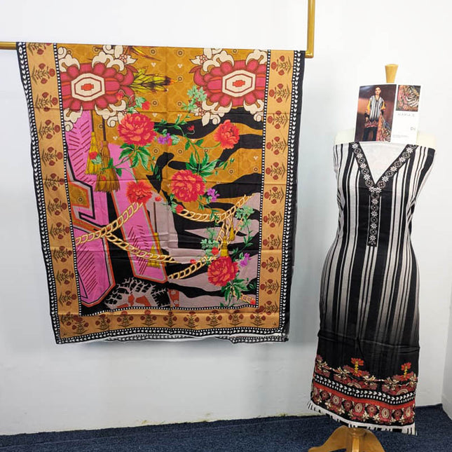 Digital Printed  Viscose 3PC Unstitched - Maria .B Brand