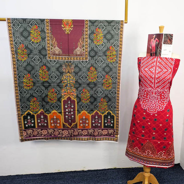 Digital Printed  Viscose 3PC Unstitched - Maria .B Brand