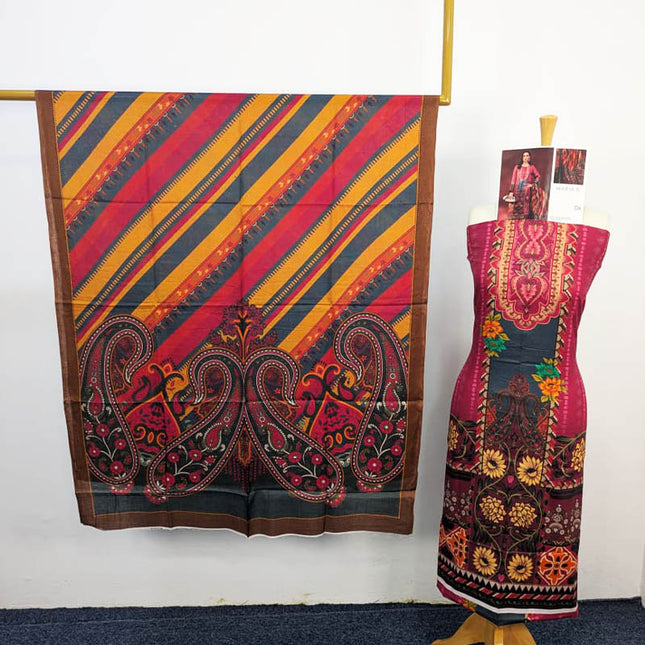 Digital Printed  Viscose 3PC Unstitched - Maria .B Brand