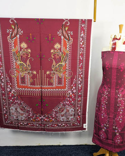 Digital Printed Linen With Bana Dora 3PC Unstitched - Reeba Brand