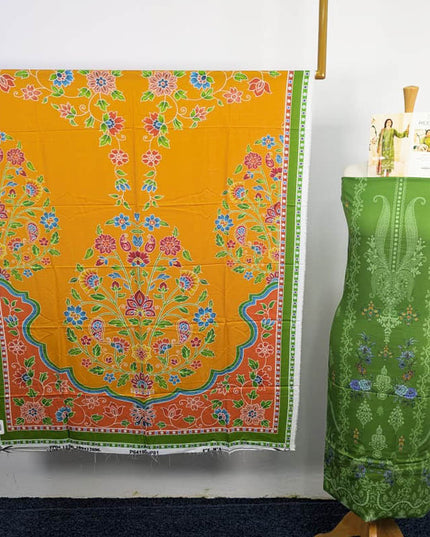 Digital Printed Linen With Bana Dora 3PC Unstitched - Reeba Brand