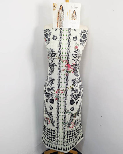 Digital Printed Linen With Bana Dora 3PC Unstitched - Reeba Brand