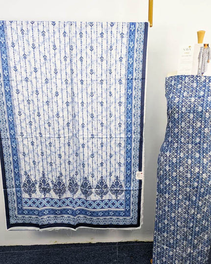 Printed Premium Arabic Linen 3PC Unstitched - Saya Brand