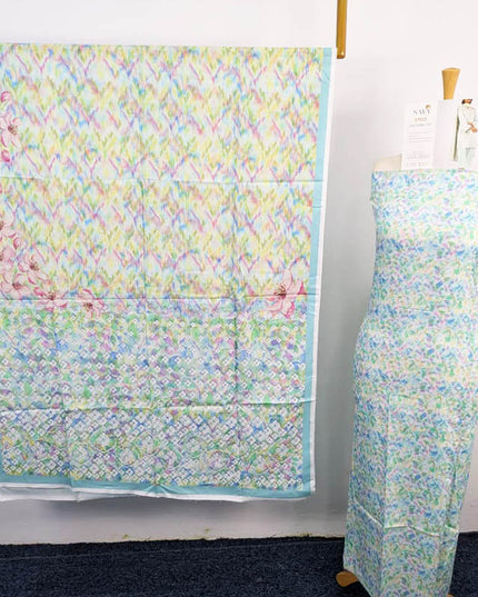 Printed Premium Arabic Linen 3PC Unstitched - Saya Brand