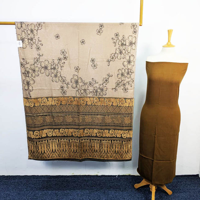 Exclusive Plain Leather Peach With Shawl Dupatta