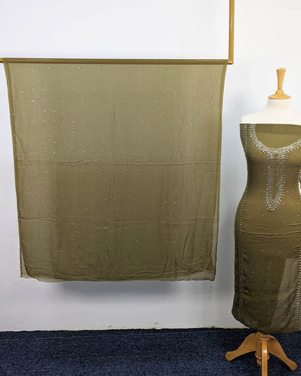 Handmade Mukesh Work Chiffon 2PC Unstitched