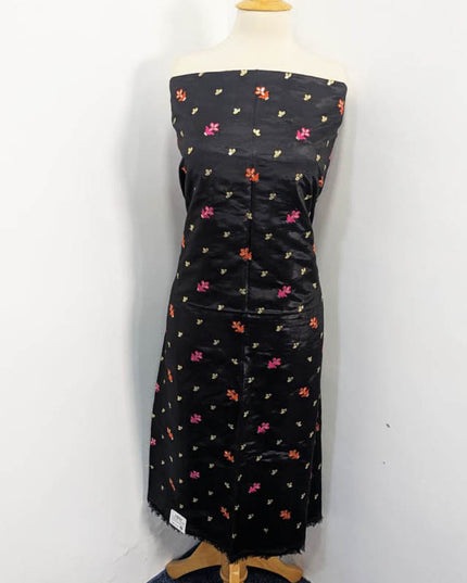 Katan Silk With Organza Print + Mirror Work Dupatta 3PC Unstitched