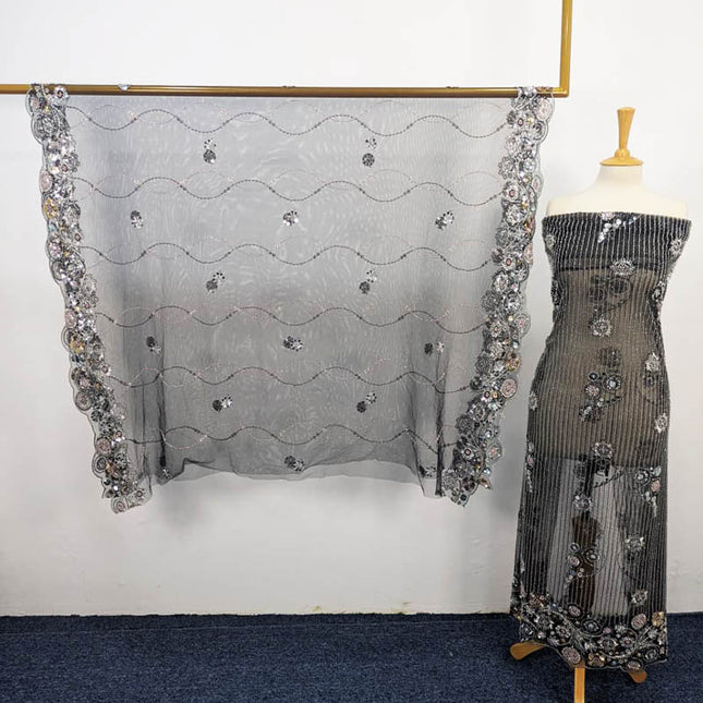 Fancy Net CutDana 2PC Unstitched