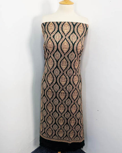 Pure Pashmina With Kashmiri Tanka Work 3PC Unstitched