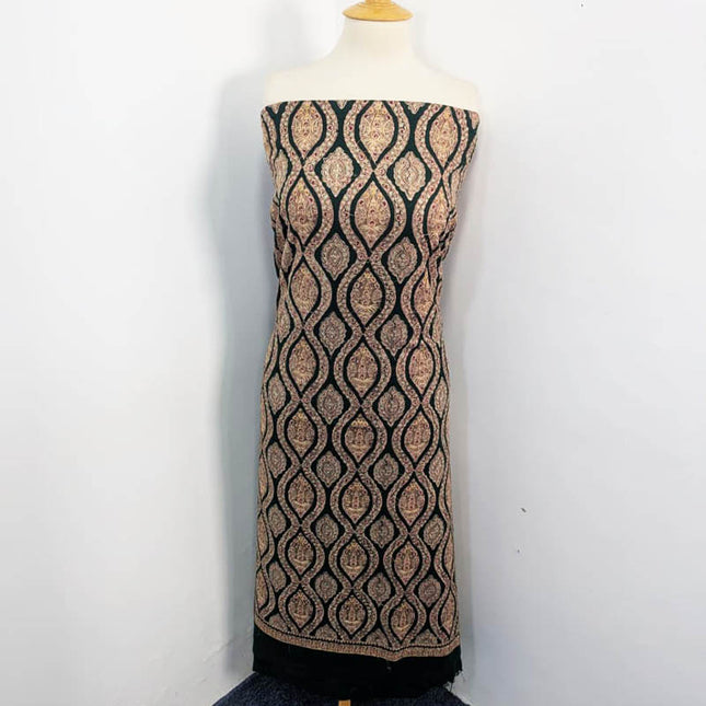 Pure Pashmina With Kashmiri Tanka Work 3PC Unstitched