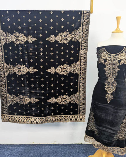 Fancy Embroidered Velvet 3PC Unstitched