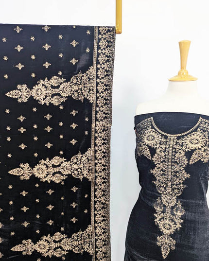 Fancy Embroidered Velvet 3PC Unstitched