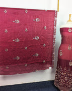 Maroon.