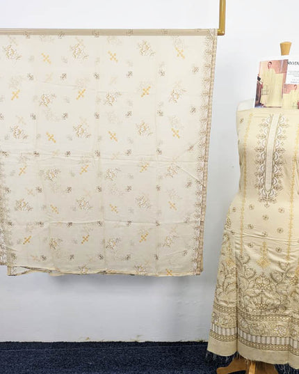 Embroidered Winter Slub Karandi With Pure Bamber Duppatta Modern Vol-115