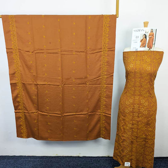 Premium Embroidered Dyed Dhanak 3PC - Sobia Waseem Vol 08