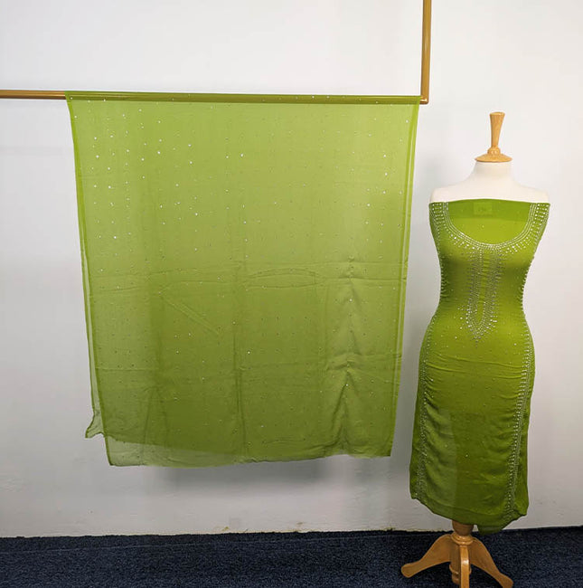 Handmade Chiffon 2PC with Mukesh Work – Apka Libas
