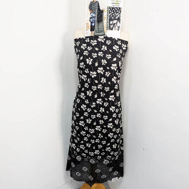 Printed Khaddar With Embroidered And Chikankari Work 3PC- Bin Umer