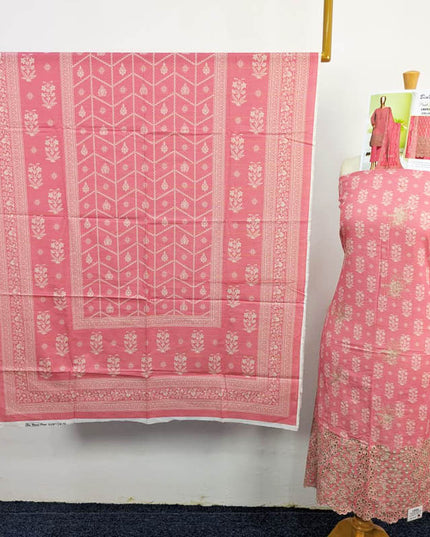 Printed Khaddar With Embroidered And Chikankari Work 3PC- Bin Umer