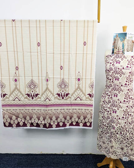 Printed Khaddar With Embroidered And Chikankari Work 3PC- Bin Umer