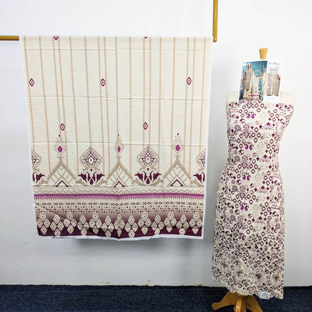 Printed Khaddar With Embroidered And Chikankari Work 3PC- Bin Umer