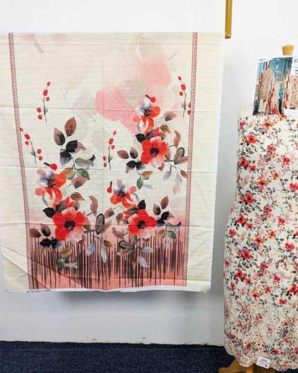 Printed Khaddar With Embroidered And Chikankari Work 3PC- Bin Umer