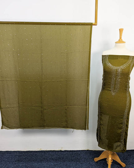 Handmade Mukesh Work Chiffon 2 PC Unstitched