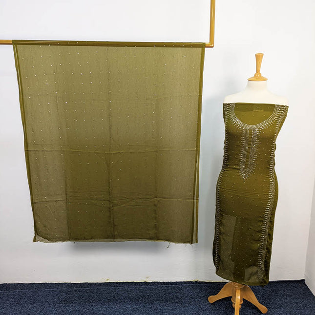 Handmade Mukesh Work Chiffon 2 PC Unstitched
