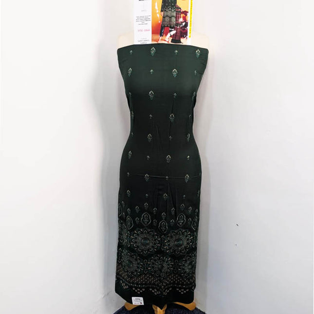 Heavy Embroidered Bana Dora Dhanak With Wool Shawl 3PC  Hadiya Vol-1846