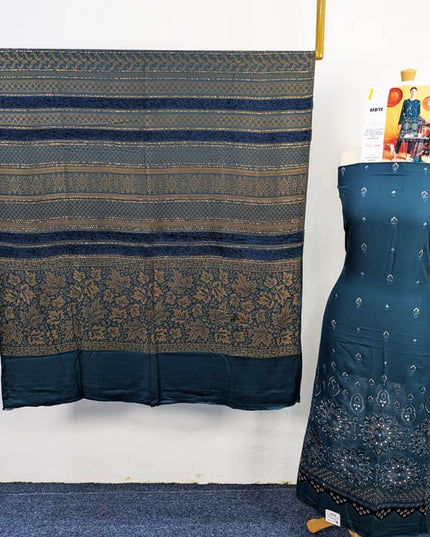 Heavy Embroidered Bana Dora Dhanak With Wool Shawl 3PC  Hadiya Vol-1846