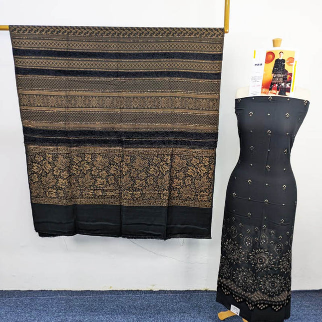 Heavy Embroidered Bana Dora Dhanak With Wool Shawl 3PC  Hadiya Vol-1846