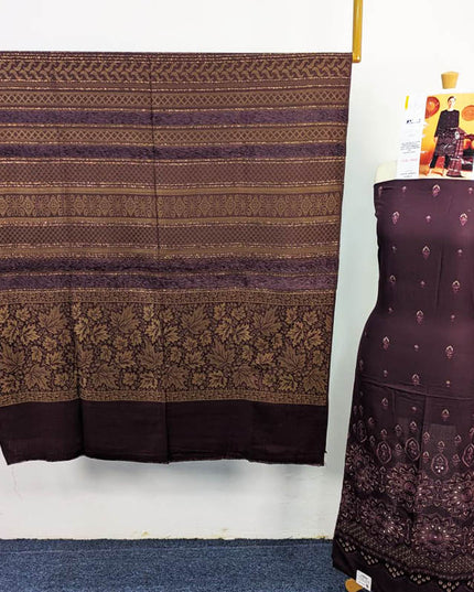 Heavy Embroidered Bana Dora Dhanak With Wool Shawl 3PC  Hadiya Vol-1846