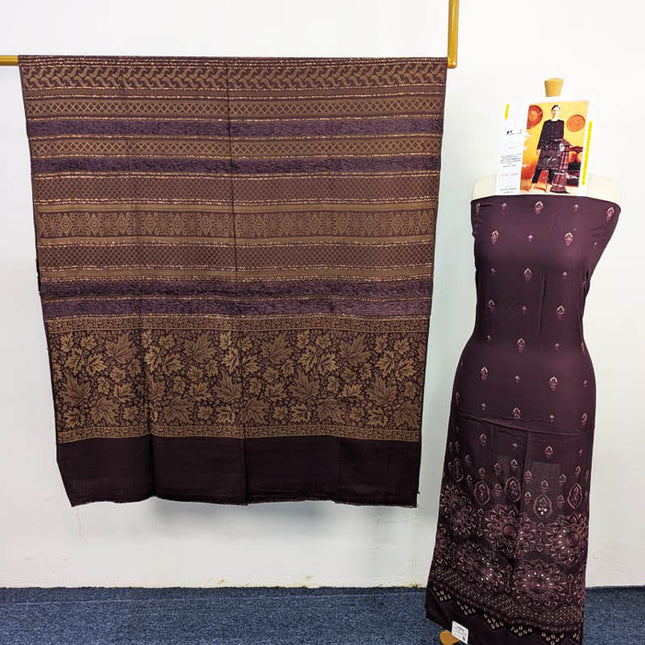 Heavy Embroidered Bana Dora Dhanak With Wool Shawl 3PC  Hadiya Vol-1846