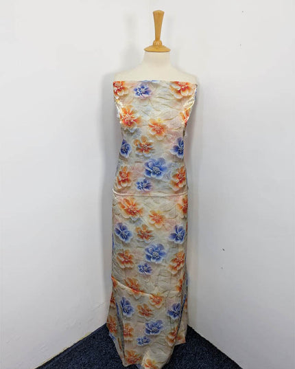 Printed Silk With Kundan 2PC Unstitched