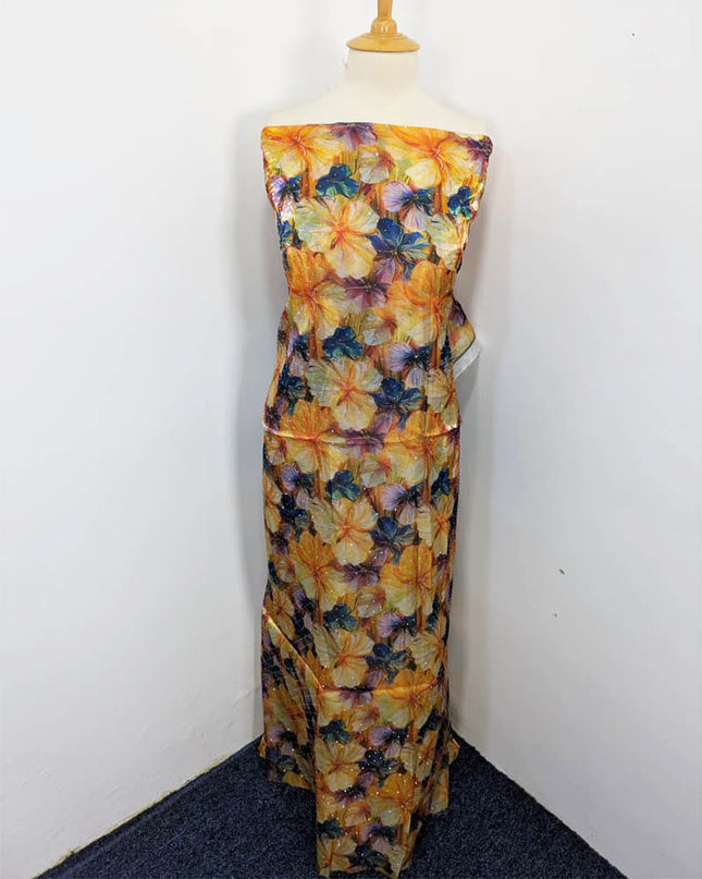 Printed Silk With Kundan 2PC Unstitched