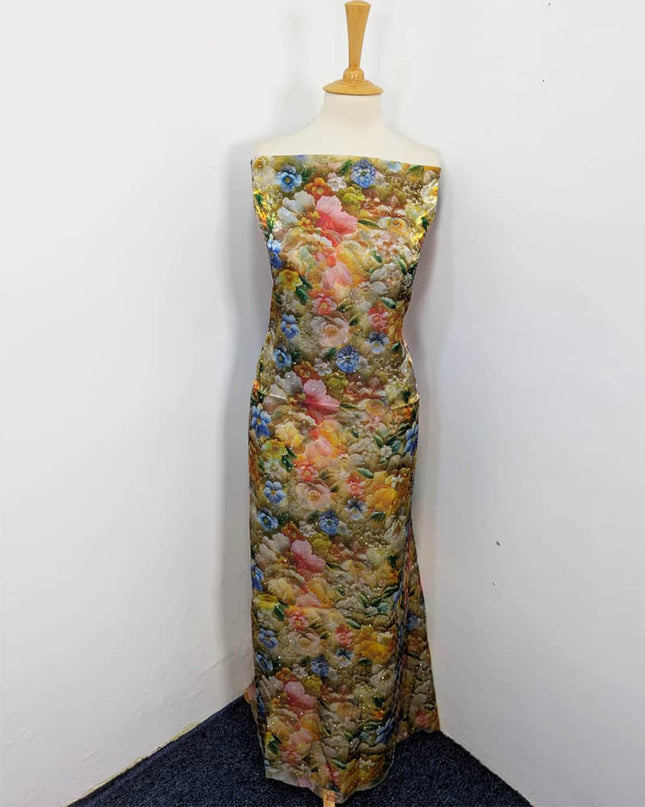 Printed Silk With Kundan 2PC Unstitched