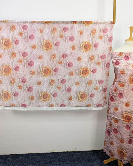 Printed Silk With Kundan 2PC Unstitched