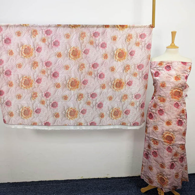 Printed Silk With Kundan 2PC Unstitched