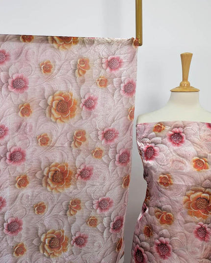 Printed Silk With Kundan 2PC Unstitched