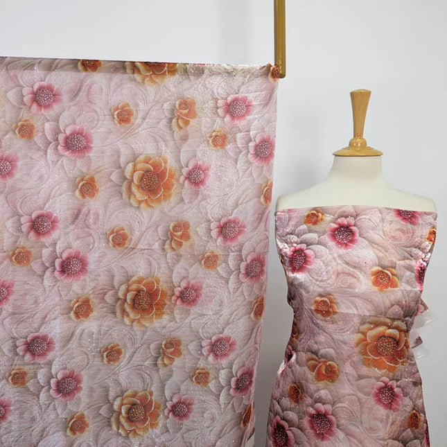 Printed Silk With Kundan 2PC Unstitched