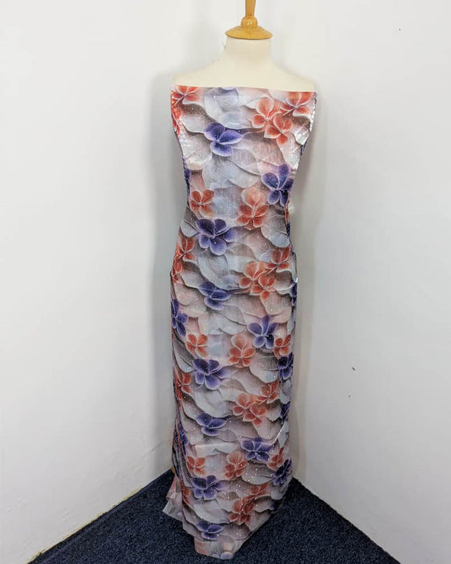 Printed Silk With Kundan 2PC Unstitched