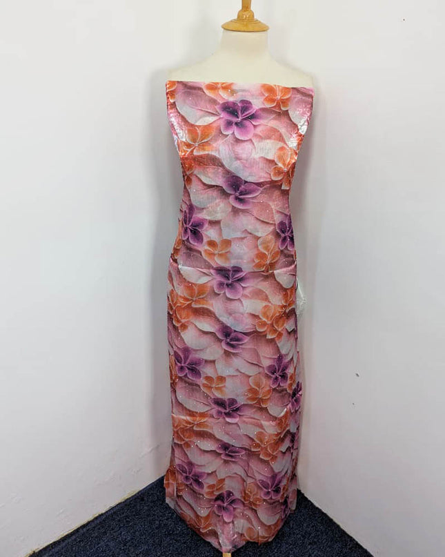 Printed Silk With Kundan 2PC Unstitched