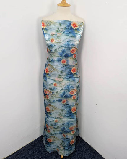 Printed Silk With Kundan 2PC Unstitched
