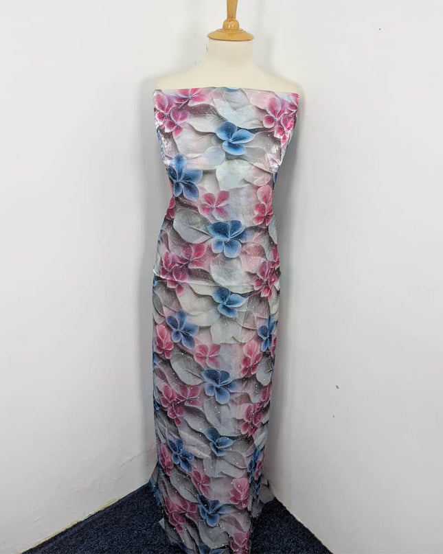 Printed Silk With Kundan 2PC Unstitched