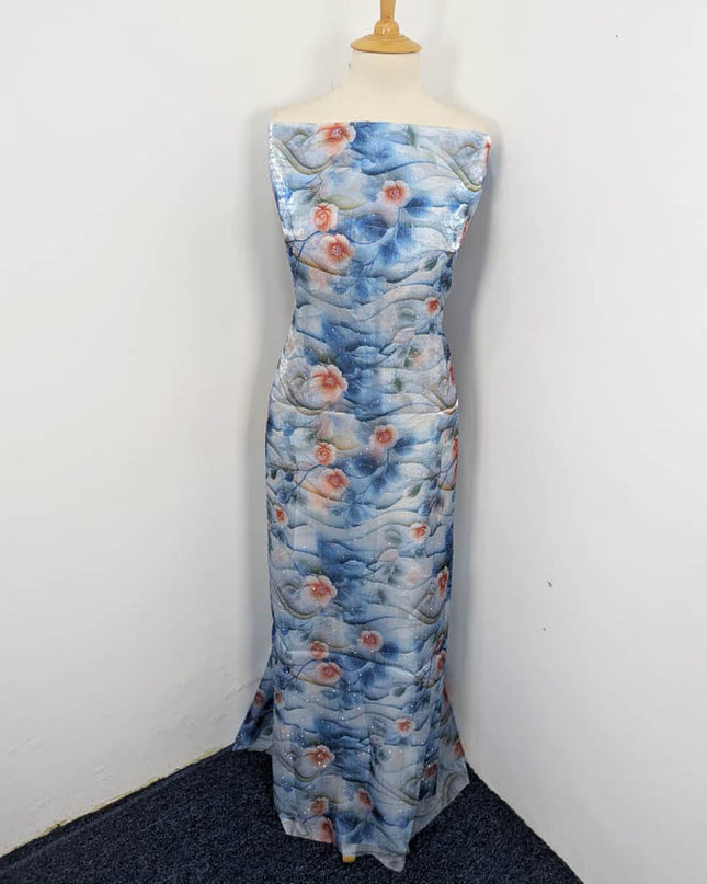 Printed Silk With Kundan 2PC Unstitched