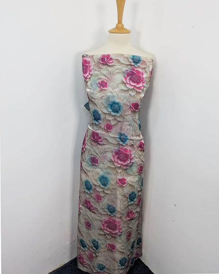 Printed Silk With Kundan 2PC Unstitched