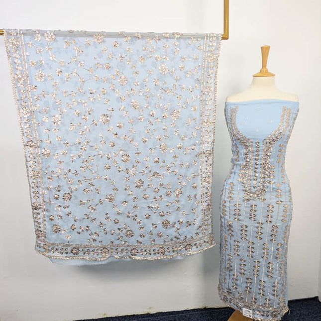 Handmade Full Jaal Gotta Work Chiffon 2PC Unstitched