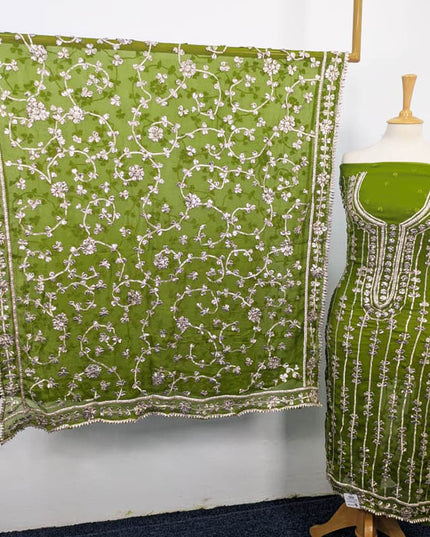 Handmade Full Jaal Gotta Work Chiffon 2PC Unstitched