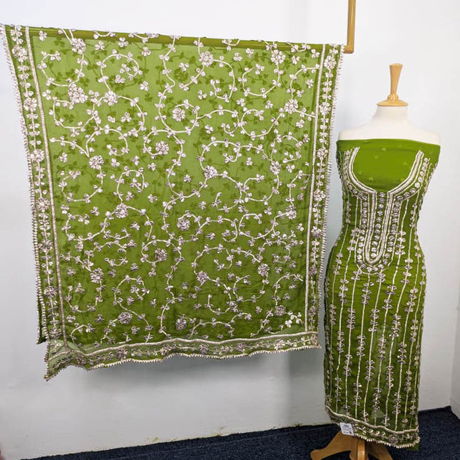 Handmade Full Jaal Gotta Work Chiffon 2PC Unstitched