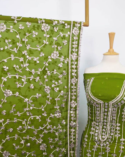 Handmade Full Jaal Gotta Work Chiffon 2PC Unstitched