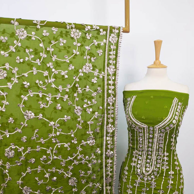 Handmade Full Jaal Gotta Work Chiffon 2PC Unstitched